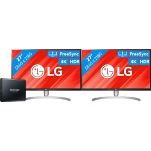 2x LG 27UL850 + 1TB Samsung Portable SSD - vergelijk en bespaar - Vergelijk365