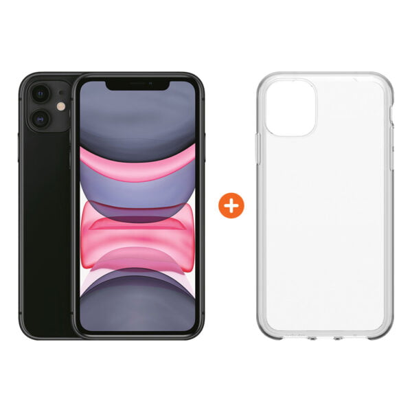 Apple iPhone 11 128 GB Zwart + Otterbox Clearly Protected Skin Alpha Glass - vergelijk en bespaar - Vergelijk365