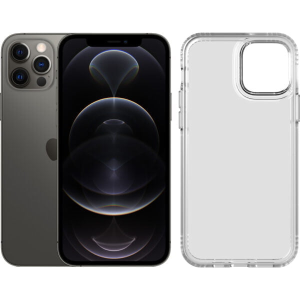 Apple iPhone 12 Pro 256GB Grafiet + Tech21 Evo Clear Back Cover Transparant - vergelijk en bespaar - Vergelijk365