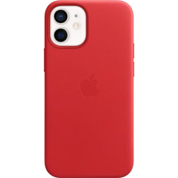 Apple iPhone 12 mini Back Cover met MagSafe Leer RED - vergelijk en bespaar - Vergelijk365