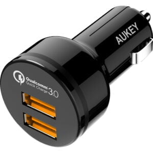 Aukey Autolader Dual USB 4.2A Quick Charge Micro usb Zwart - vergelijk en bespaar - Vergelijk365