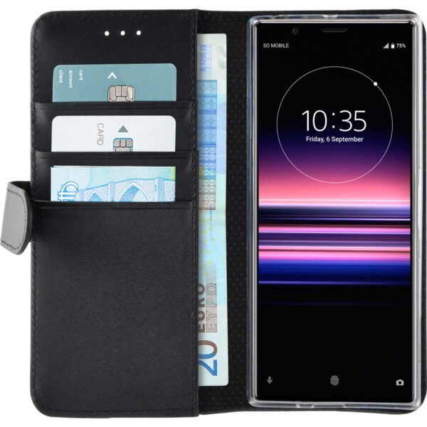 Azuri Wallet Sony Xperia 5 Book Case Zwart - vergelijk en bespaar - Vergelijk365
