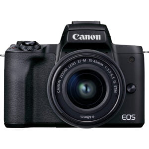 Canon EOS M50 Mark II Zwart + 15-45mm IS STM Zwart + 55-200mm IS STM Zwart - vergelijk en bespaar - Vergelijk365