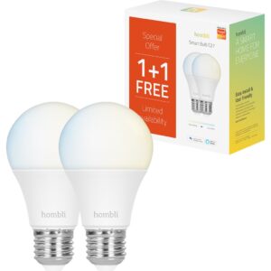 Hombli Smart Bulb E27 dimbaar wit Duo-Pack - vergelijk en bespaar - Vergelijk365