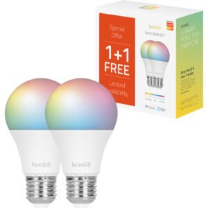 Hombli Smart Bulb E27 dimbaar wit en kleur Duo-pack - vergelijk en bespaar - Vergelijk365