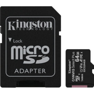 Kingston microSDXC Canvas Select Plus 64GB 100 MB/s + SD adapter - vergelijk en bespaar - Vergelijk365