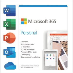 Microsoft 365 Personal EN Abonnement 1 jaar - vergelijk en bespaar - Vergelijk365