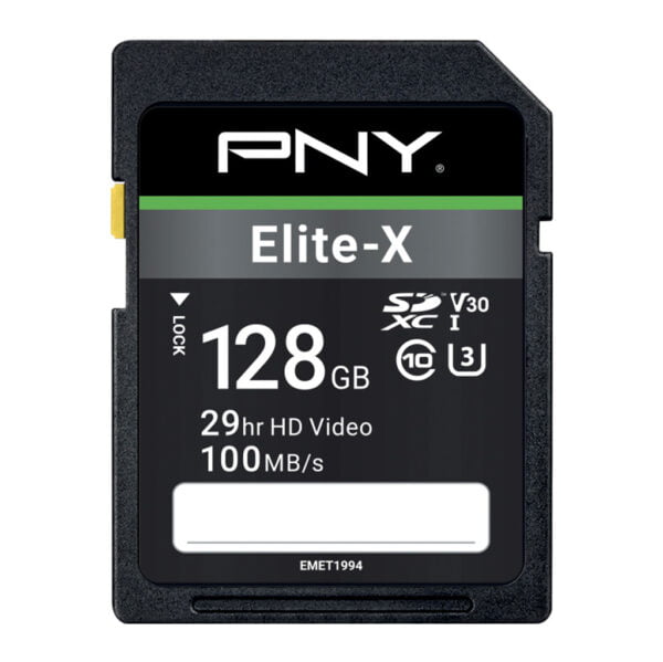 PNY Elite-X SDXC Memory Card 128GB 100MB/s - vergelijk en bespaar - Vergelijk365