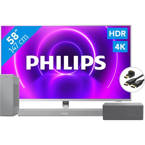 Philips 58PUS8505 + Soundbar + Wifi speaker + HDMI kabel - vergelijk en bespaar - Vergelijk365