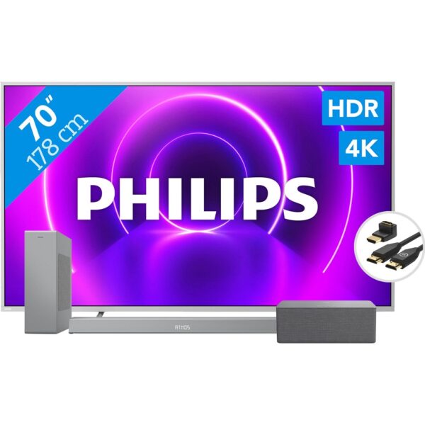 Philips 70PUS8505 + Soundbar + Wifi speaker + HDMI kabel - vergelijk en bespaar - Vergelijk365