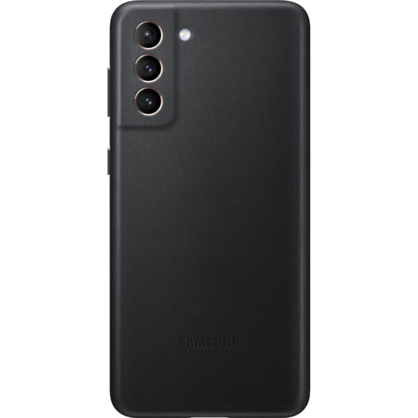 Samsung Galaxy S21 Plus Back Cover Leer Zwart - vergelijk en bespaar - Vergelijk365