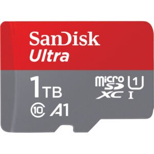 SanDisk MicroSDHC Ultra 1TB 120 MB/s CL10 A1 UHS-1 + SD Adap - vergelijk en bespaar - Vergelijk365