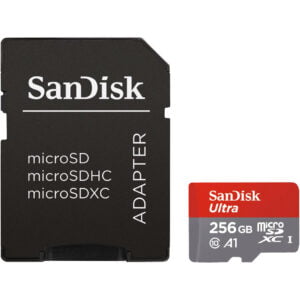 SanDisk MicroSDHC Ultra 256GB 120 MB/s CL10 A1 UHS-1 + SD Ad - vergelijk en bespaar - Vergelijk365