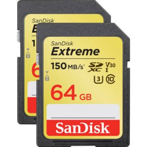 SanDisk SDXC Extreme 64GB 150MB/s Duo Pack - vergelijk en bespaar - Vergelijk365