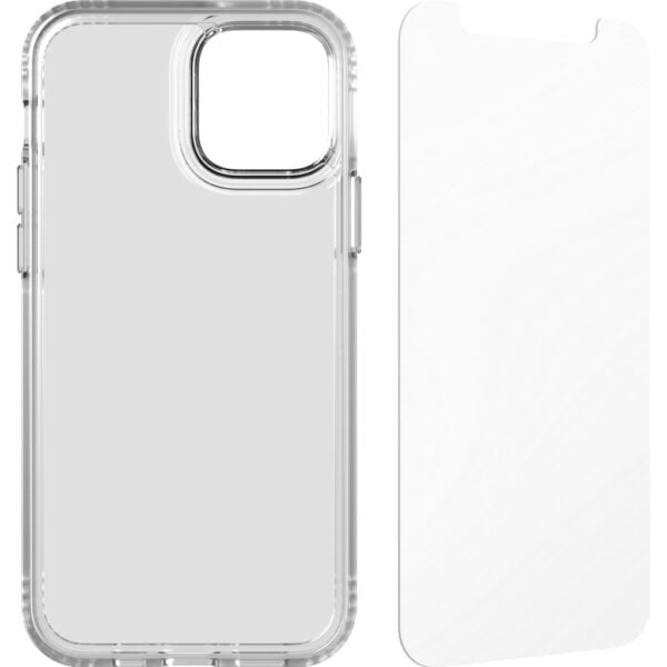 Tech21 Evo Clear Apple iPhone 12 mini Back Cover Transparant + Screenprotector - vergelijk en bespaar - Vergelijk365