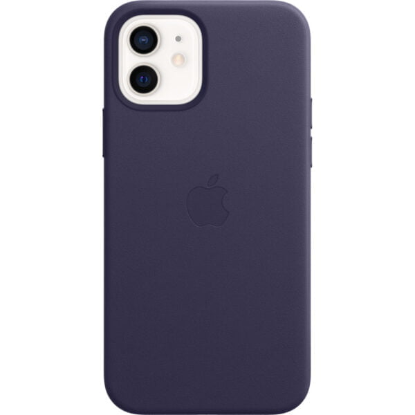 Apple iPhone 12 / 12 Pro Back Cover met MagSafe Leer Donkerviolet - vergelijk en bespaar - Vergelijk365