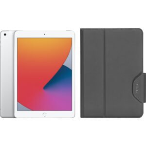 Apple iPad (2020) 10.2 inch 128 GB Wifi + 4G Zilver + Targus VersaVu Book Case Zwart - vergelijk en bespaar - Vergelijk365