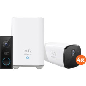 Eufy by Anker Eufycam 2 4-Pack + Video Doorbell Battery - vergelijk en bespaar - Vergelijk365