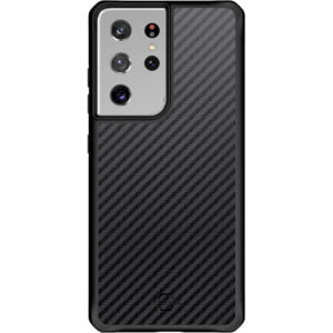 ITSkins Hybrid Carbon Samsung Galaxy S21 Ultra Back Cover Zwart - vergelijk en bespaar - Vergelijk365