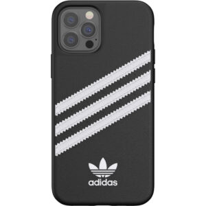 Adidas Apple iPhone 12 / 12 Pro Back Cover Leer Zwart/Wit - vergelijk en bespaar - Vergelijk365