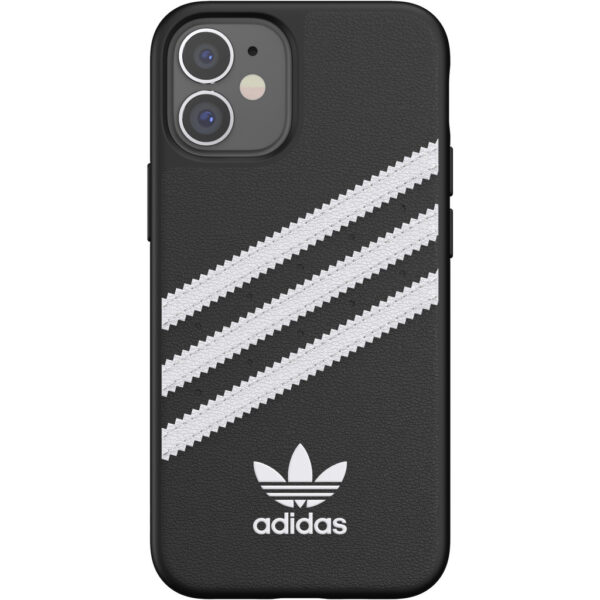 Adidas Apple iPhone 12 mini Back Cover Leer Zwart/Wit - vergelijk en bespaar - Vergelijk365