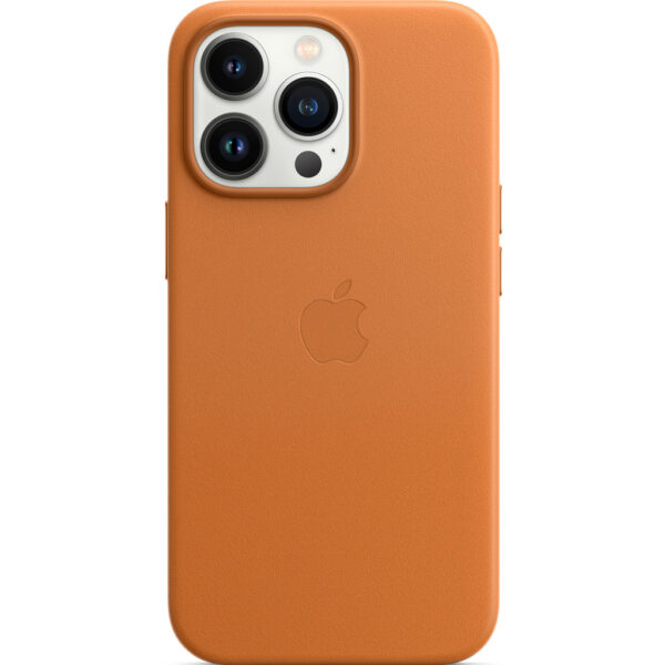Apple iPhone 13 Pro Back Cover met MagSafe Leer Goudbruin - vergelijk en bespaar - Vergelijk365