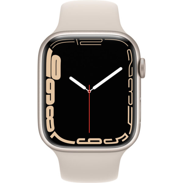 Apple Watch Series 7 45mm Witgoud Aluminium Crème Sportband - vergelijk en bespaar - Vergelijk365