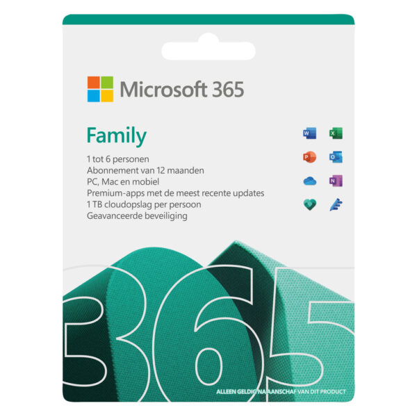 Microsoft 365 Family NL Abonnement 1 jaar - vergelijk en bespaar - Vergelijk365