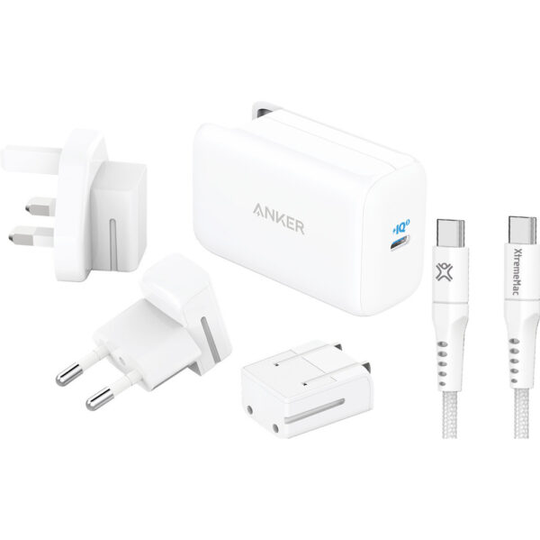 Anker Power Delivery Oplader 65W + XtremeMac Usb C Kabel 2
