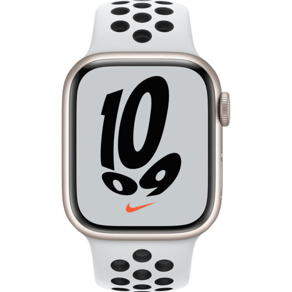 Apple Watch Nike Series 7 41mm Witgoud Aluminium Witte Sportband - vergelijk en bespaar - Vergelijk365