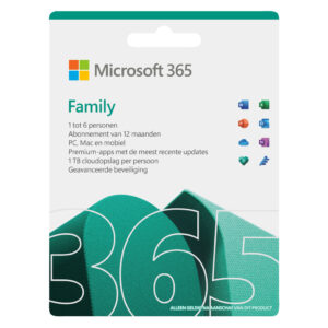 Microsoft 365 Family EN Abonnement 1 jaar - vergelijk en bespaar - Vergelijk365
