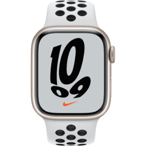 Apple Watch Nike Series 7 4G 41mm Witgoud Aluminium Witte Sportband - vergelijk en bespaar - Vergelijk365
