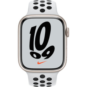 Apple Watch Nike Series 7 4G 45mm Witgoud Aluminium Witte Sportband - vergelijk en bespaar - Vergelijk365
