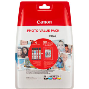 Canon CLI-581 Photo Value Pack + Canon GP-501 Fotopapier - vergelijk en bespaar - Vergelijk365