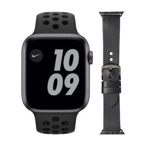 Apple Watch Nike Series 6 44mm Space Gray Zwart Bandje + DBramante1928 Leren Bandje Zwart - vergelijk en bespaar - Vergelijk365