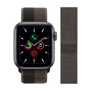 Apple Watch SE 4G 40mm Space Gray Aluminium Tornado/grijs Sport Loop + Polsband Milanees - vergelijk en bespaar - Vergelijk365
