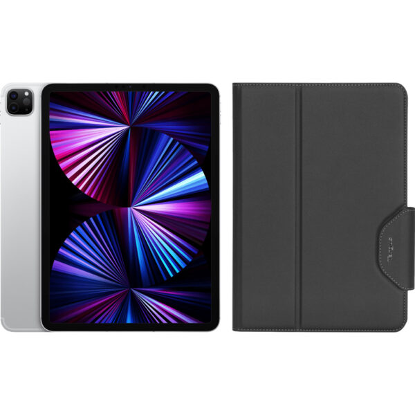 Apple iPad Pro (2021) 11 inch 128GB Wifi + 5G Zilver + Targus VersaVu Book Case Zwart - vergelijk en bespaar - Vergelijk365