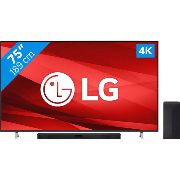 LG 75UP77006LB (2021) + Soundbar - vergelijk en bespaar - Vergelijk365
