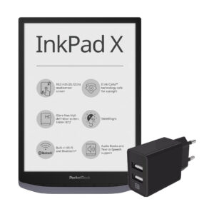 PocketBook InkPad X + XtremeMac Oplader met 2 Usb A Poorten 12W Zwart - vergelijk en bespaar - Vergelijk365
