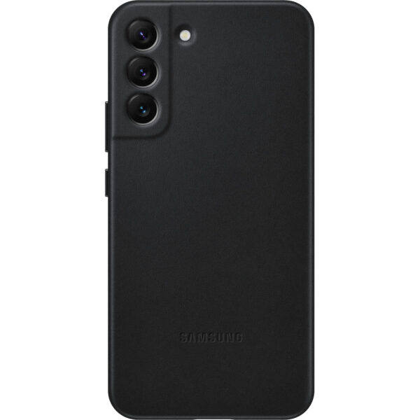 Samsung Galaxy S22 Plus Back Cover Leer Zwart - vergelijk en bespaar - Vergelijk365