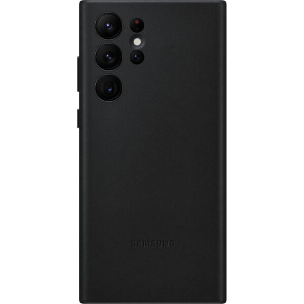 Samsung Galaxy S22 Ultra Back Cover Leer Zwart - vergelijk en bespaar - Vergelijk365