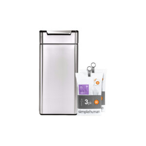 Simplehuman Rectangular Touch Bar 30 Liter Rvs + Vuilniszakken (120 stuks) - vergelijk en bespaar - Vergelijk365