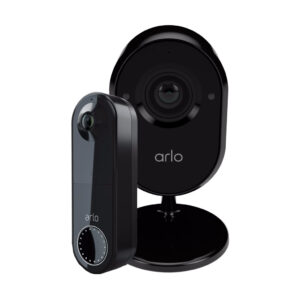 Arlo Essential Indoor Camera Zwart + Arlo Wire Free Video Doorbell Zwart - vergelijk en bespaar - Vergelijk365