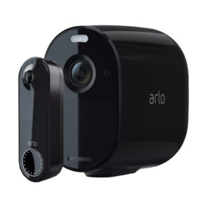 Arlo Essential Spotlight Zwart + Arlo Wire Free Video Doorbe - vergelijk en bespaar - Vergelijk365