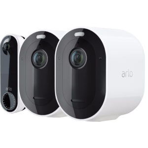 Arlo Pro 4 Spotlight Wit 2-pack + Arlo Wire Free Video Doorbell Wit - vergelijk en bespaar - Vergelijk365