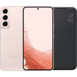 Samsung Galaxy S22 256GB Roze 5G + Samsung Smart Led View Cover Zwart - vergelijk en bespaar - Vergelijk365