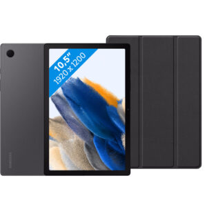 Samsung Galaxy Tab A8 128GB Wifi + 4G Grijs + Just in Case Book Case Zwart - vergelijk en bespaar - Vergelijk365