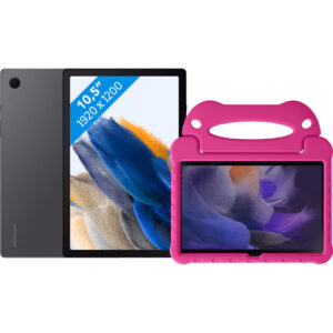 Samsung Galaxy Tab A8 128GB Wifi + 4G Grijs + Just in Case Kids Cover Roze - vergelijk en bespaar - Vergelijk365
