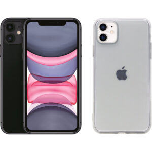 Apple iPhone 11 128GB Zwart + BlueBuilt Soft Case Back Cover Transparant - vergelijk en bespaar - Vergelijk365