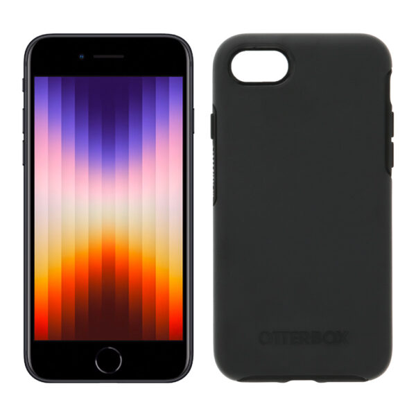 Apple iPhone SE 3 64GB Zwart + Otterbox Symmetry Back Cover Zwart - vergelijk en bespaar - Vergelijk365